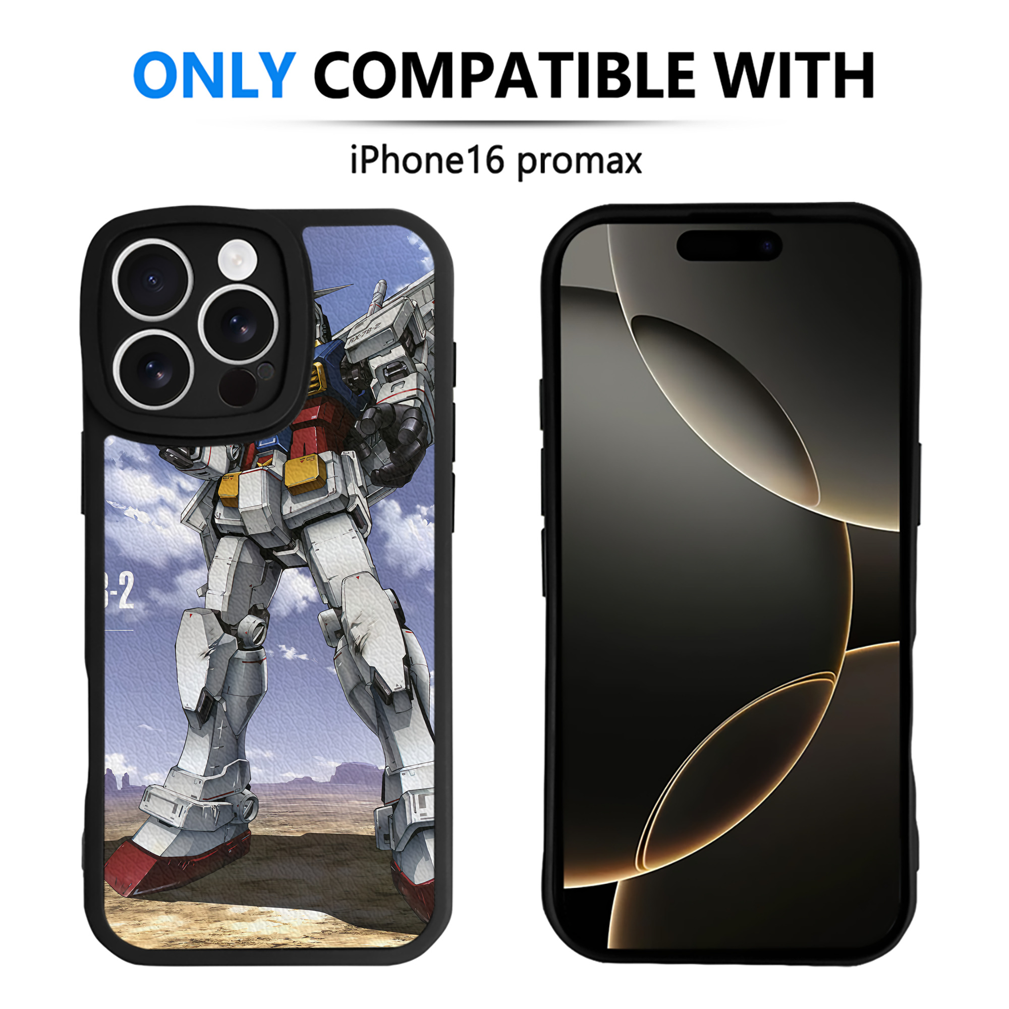 （画像用） 機動戦士ガンダム Mobile Suit Gundam 【iPhone 16シリーズ対応】シリコンスマホケース（レザー調） 材質：シリコン